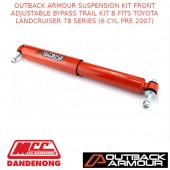 OUTBACK ARMOUR SUSPENSION FRONT TRAIL KIT B FITS TOYOTA LC 78S (6 CYL PRE 2007)